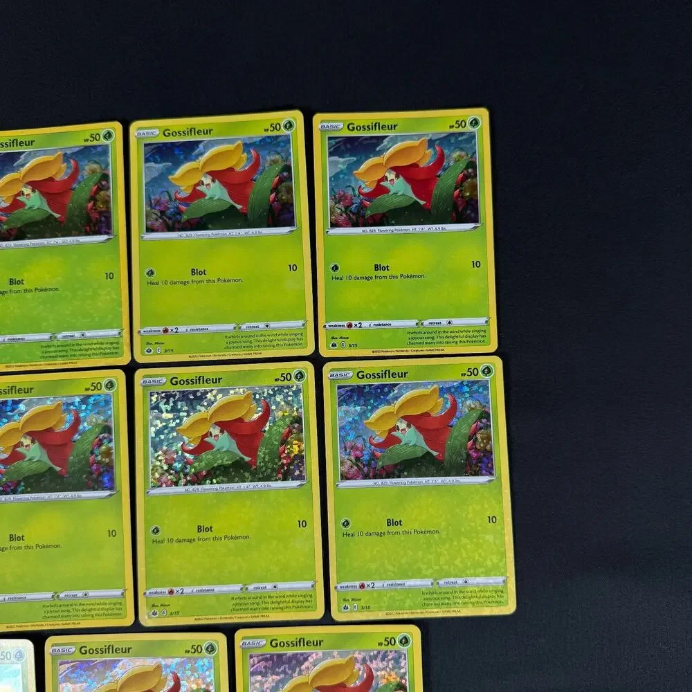Lot of 15 Pokemon TCG - Gossifleur 3/15- Evolving Skies 2022 Holo